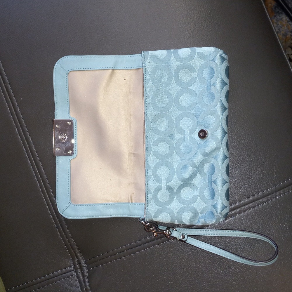 Blue Signature Clutch Wristlet - Picture 2 of 6